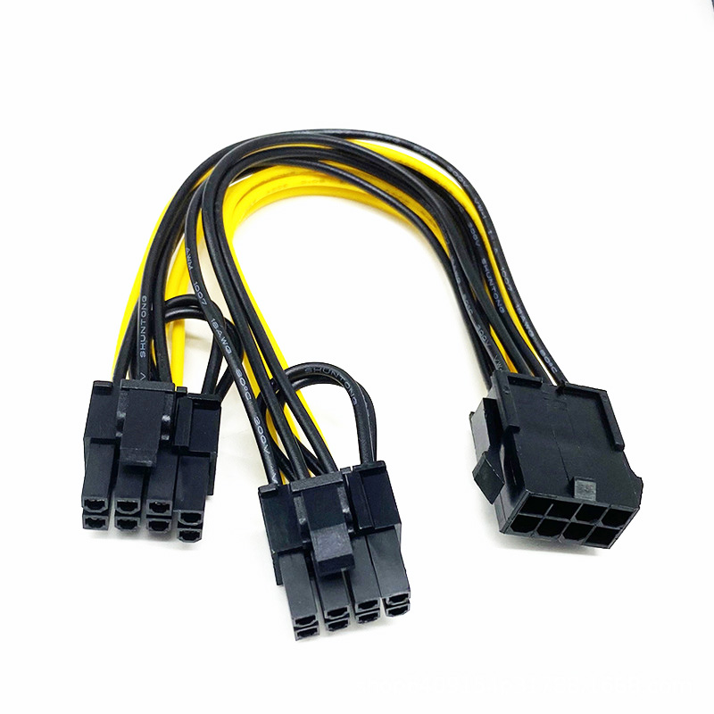 18Awg PCI-e 8pin to Dual 8Pin / PCIe 8pin-2x(6+2pin) Graphics Video Card Power Cable PCI Express power splitter cable