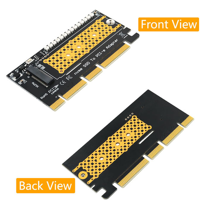 M.2 Nvme SSD To PCI E Adapter 4X 8X 16X With 3528 Colorful Flash LED