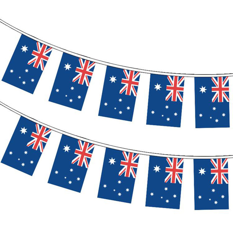 Custom Outdoor Bunting Flag Decor 100% Polyester For Decoration