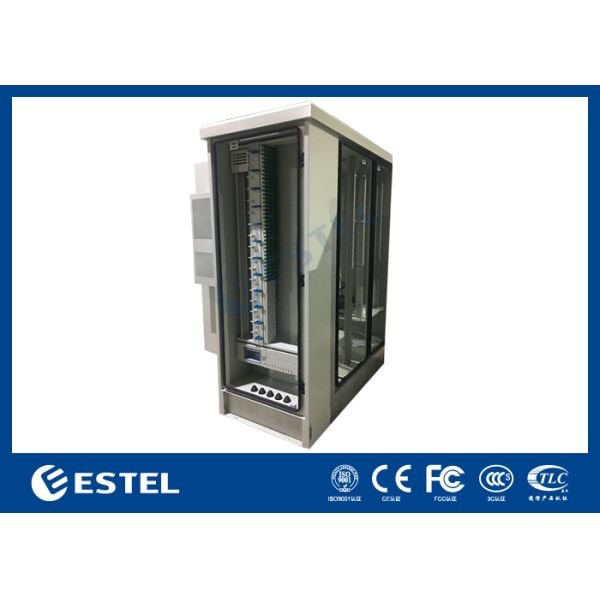 Outdoor Telecom Cabinet Three Compartments And 1500W Air Conditioner with IP55 protection