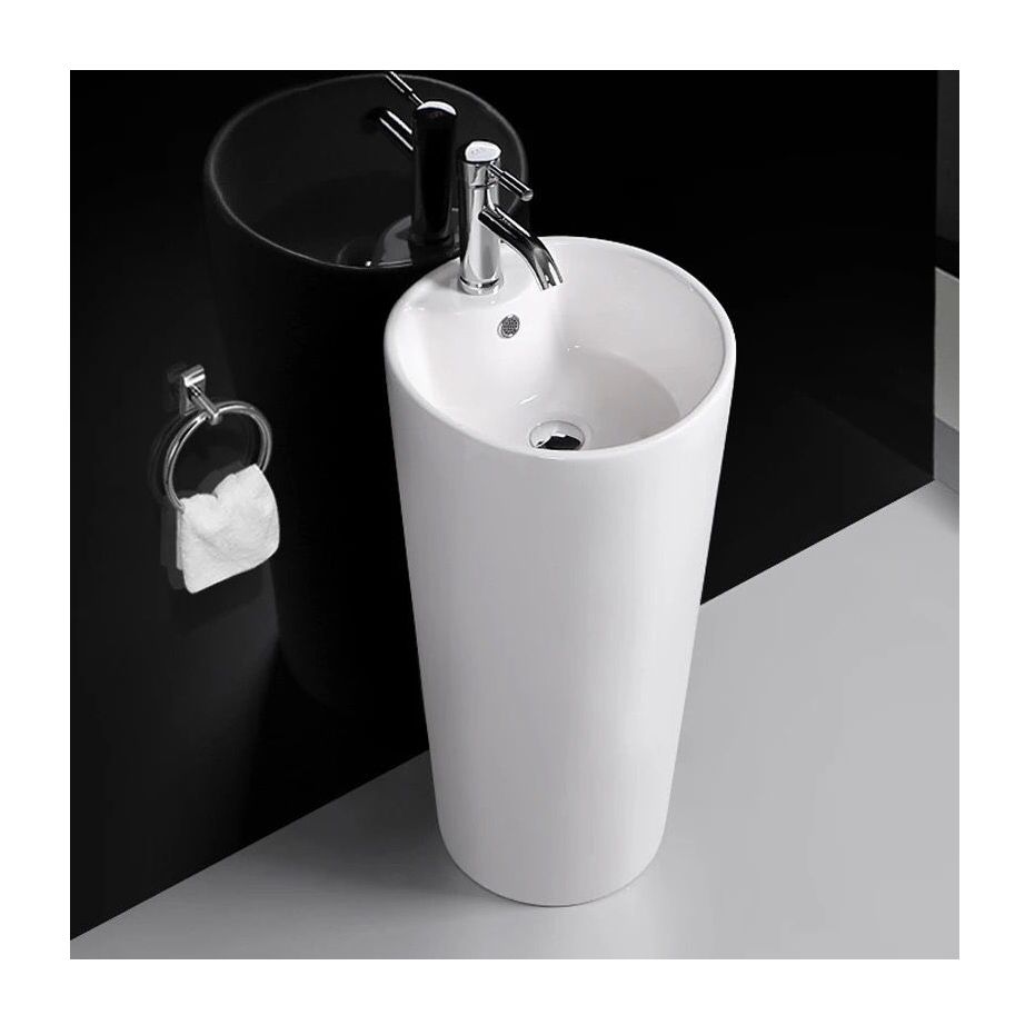 Small Round Ceramic Basin European Style Bathroom Sink for Home Hotel or Restaurant