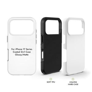 Sublimation 3d 2 In 1 Coated Phone Case Blanks Matte Glossy For Iphone 17 Series