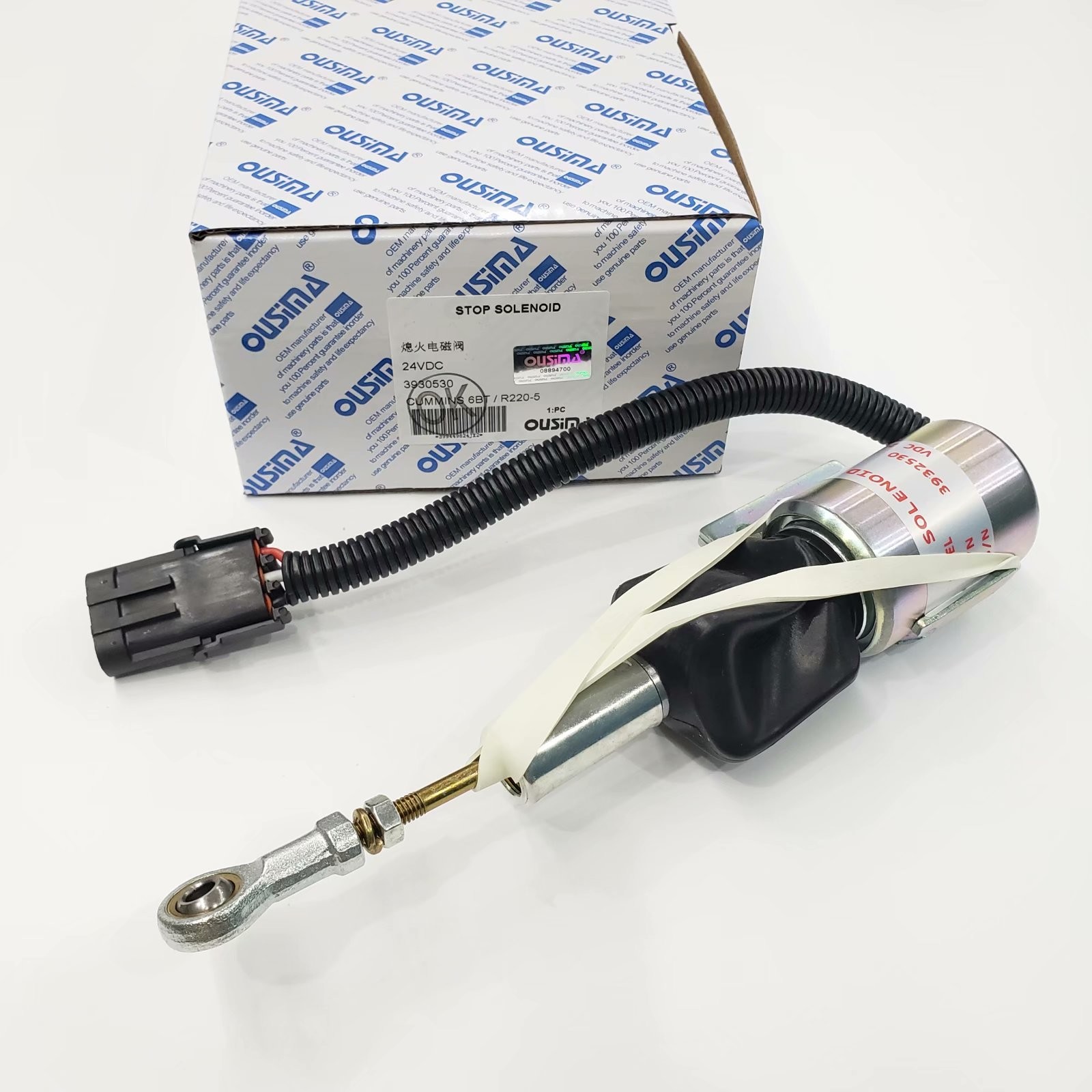 OUSIMA 3932530 12V Diesel Engine Shut Off Solenoid 3932530 Cummins 6BT5.9 Excavator
