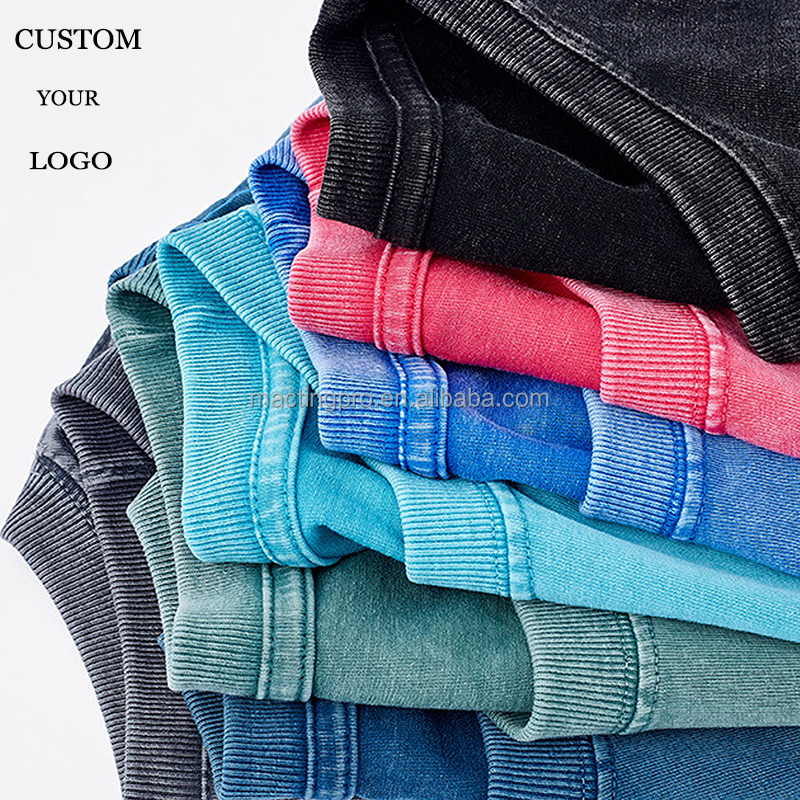Men'S Blank Oversized T Shirts Wholesale Droup Shoulder T Shirts Mock Neck 100% Cotton Fabric