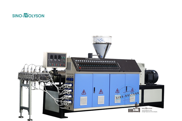 CE ISO Certified SJZ-80/156 Conical Twin Screw Extruder for PVC Wall Panel Production