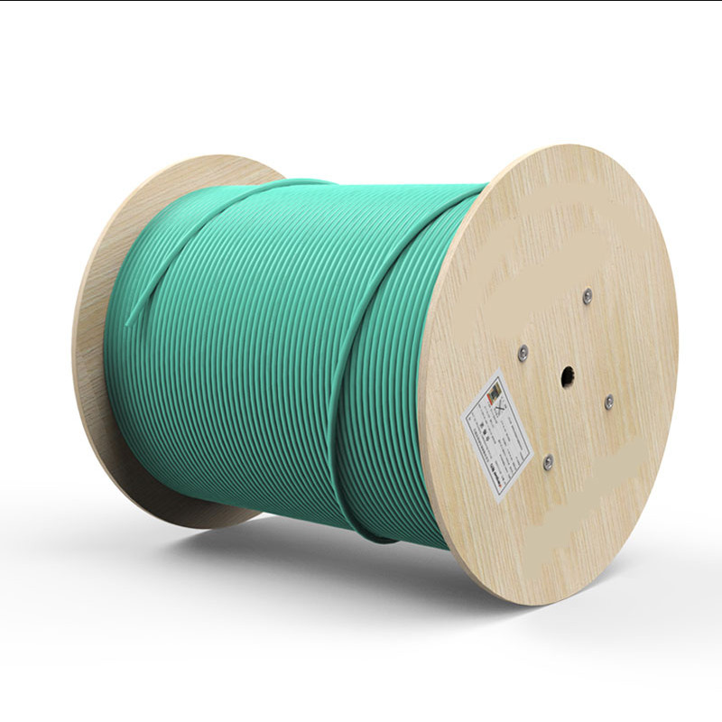 Indoor Multimode Fiber Cable LSZH Turquoise Sheath Tight Buffered OM3-300
