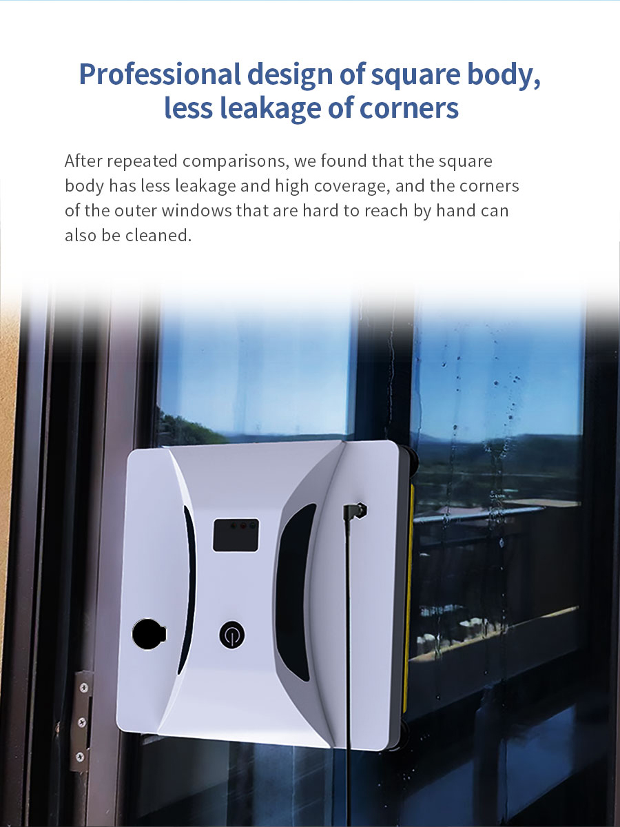US Plug Rise Exterior Window Cleaning Robot with Remote Control and 500mAn Lithium Battery