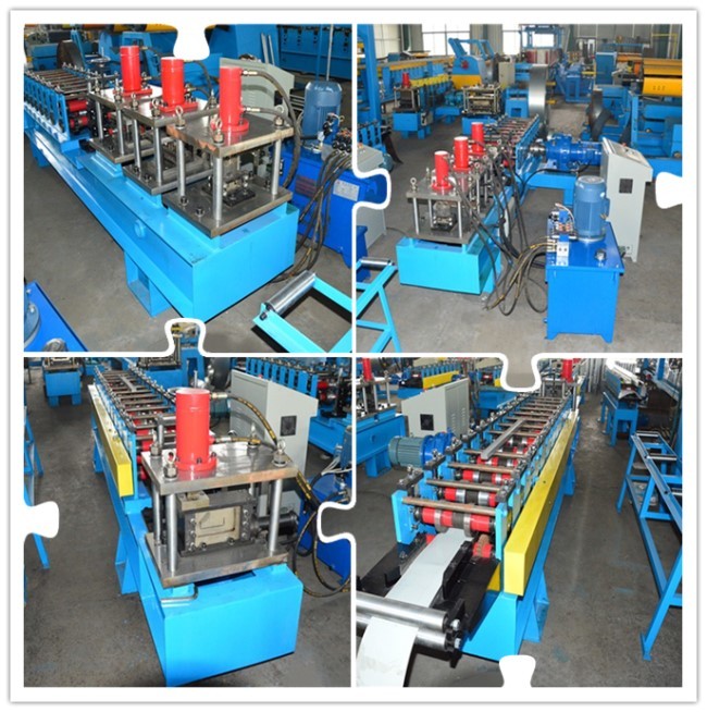 Gcr15 Steel Shutter Door Slats / Stud And Track Roll Forming Machine U Channel Roll Forming Machine
