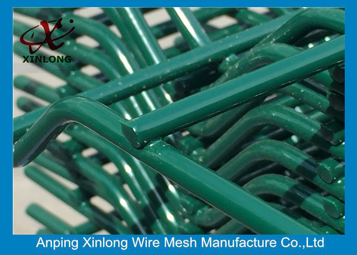 3D Curved Galvanized Dark Green Welded Mesh Fence For Garden School