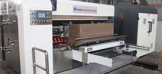 Rino Carton Box 2 Color Corrugated Flexo Printing Machine With Slotting Stacker