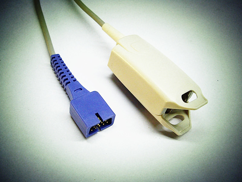 Blue Grey 6Pin-DB9 Mindray Spo2 Cable 2.4 Metre OEM 0010-20-42594