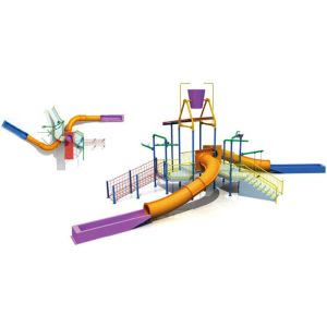 Professional Kids Commercial Playground Equipment Structures With Slide / Climb