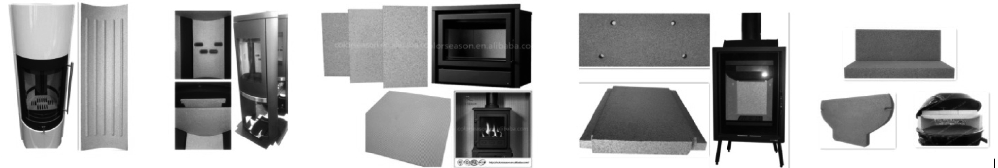 Machining Fireplace Insulation Board 750kgs/M3 Fire Retardant