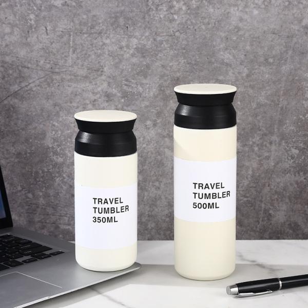 Travel Tumbler 11.8 Fl Oz 350 Ml White Double Wall Vacuum Construction Heat And