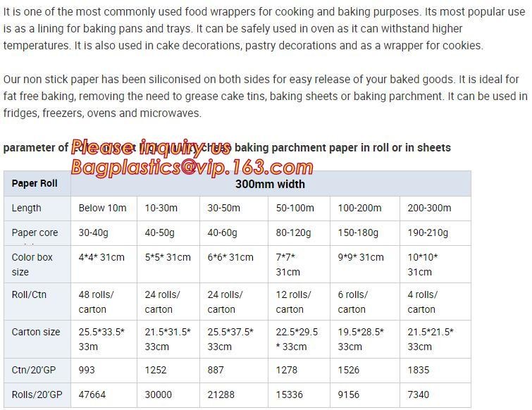 Bleached with Unbleached Greaseproof Paper for food wrapping,Environmental friendly and green greaseproof food packaging