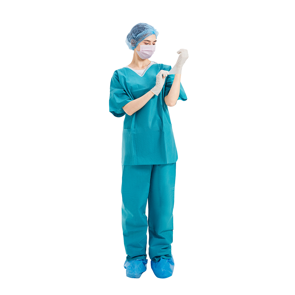 Food Industry Disposable Scrub Suits , 45gsm disposable hospital scrubs