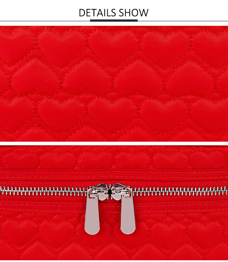 OEM Factory Large Capacity Double Zipper Makeup Bag Case with Handle