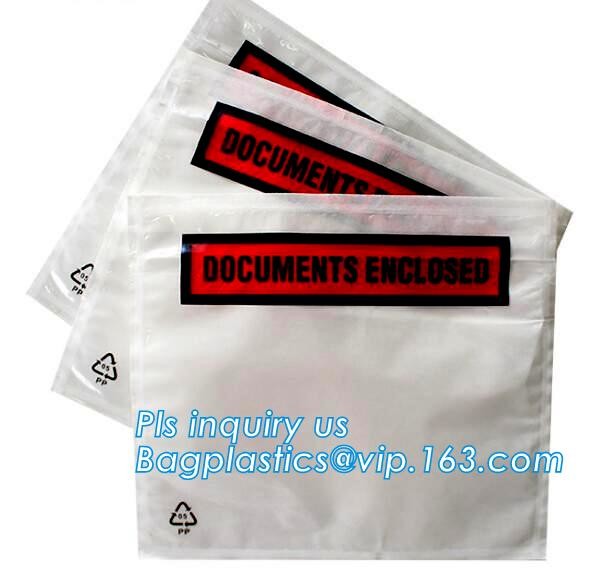PP film 178*140mm invoice enclosed packing list envelopes, DHL Shipping pockets for waybill, A4 size plastic packing lis