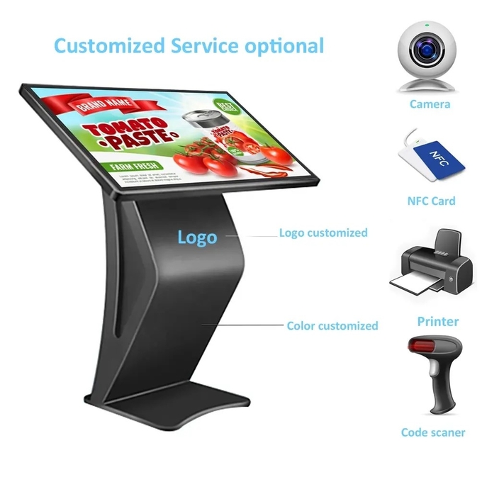 Horizontal Multimedia Display Terminal Interactive Self Service Kiosk 49 Inch