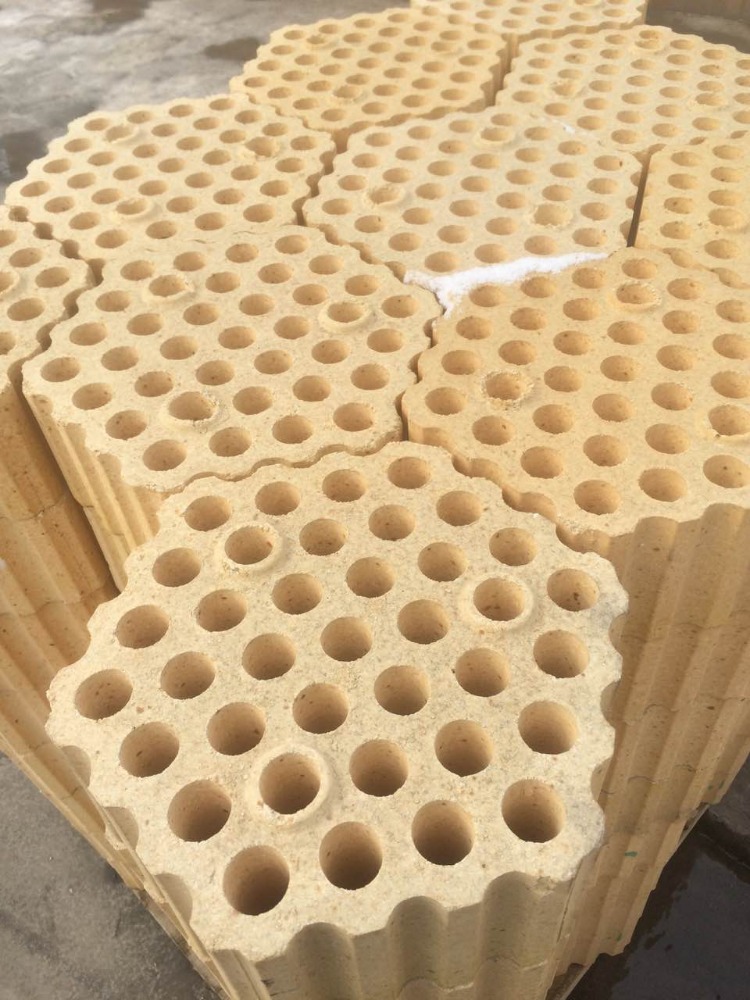 Electric Arc Furnace Fire Proof Checker Brick Made of Light Yellow Calcined Bauxite