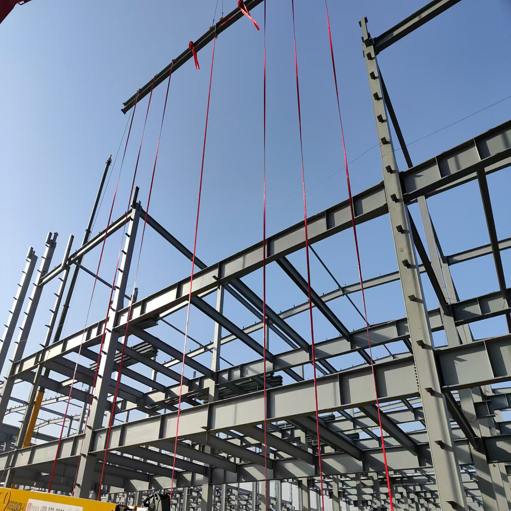 Fire Resistance Steel Frame Building Construction High Durability Prefab Metal Warehouses