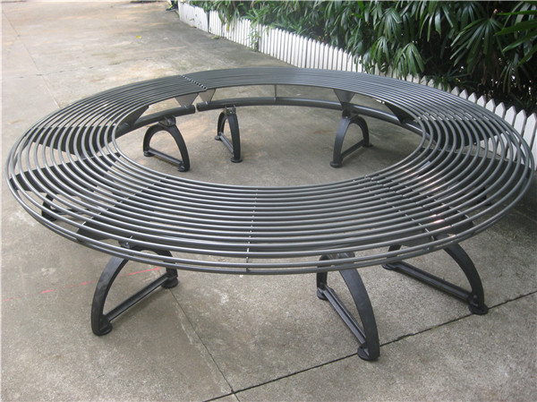 Cast Iron Metal Tree Surround Bench With Polyester Powder Coating