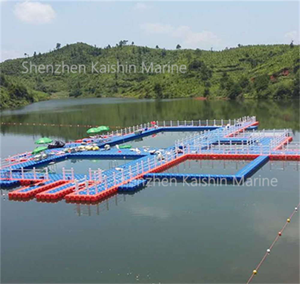 Long Lasting HDPE EPS Floating Cube Dock Lightweight Orange Blue Grey Black Pontoon
