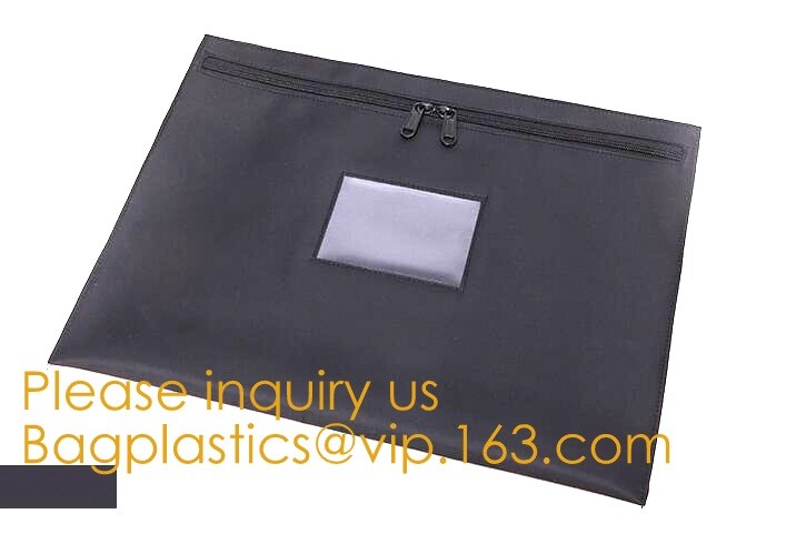 Locking Bank Bag Canvas with Hard Handles Black,Promotional Customized Nylon Money Pouch Bank Bags Secure Deposit Utilit