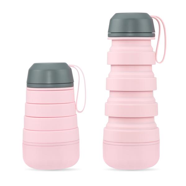Portable Easy Clean Souvenir Gift Sport Collapsible Silicone Water Bottle With