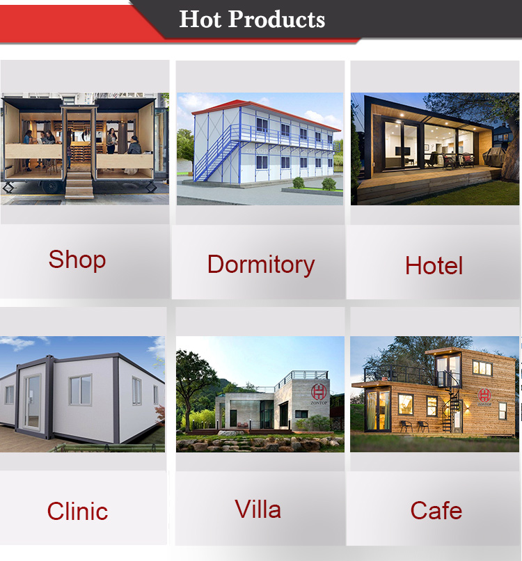 Zontop Customized Design 1 Storey Two Bedroom Quick Built Durable Steel Structure Prefab House