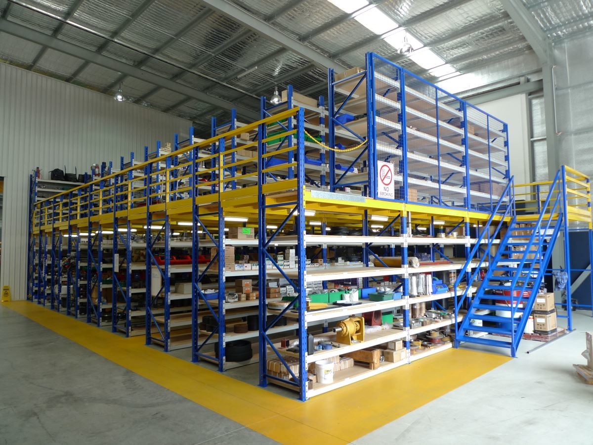 2000kgs Loading Industrial Mezzanine Floors Steel Platform Multi Tier Racking