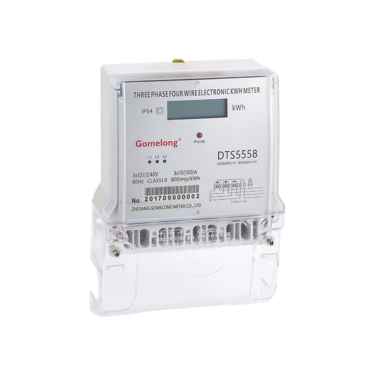 DTS5558 LCD display 3phase 4 wire Kwh meter with ct (current transformer)