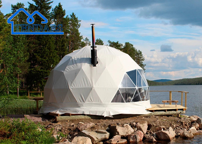 Customized Color Outdoor Geodesic Dome Tent Glass Door Camping Tents Camps Hotel Glamping Tents