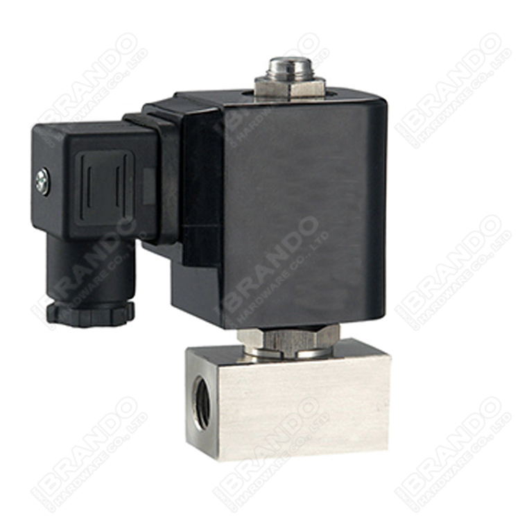 High Pressure Water Air Stainless Steel Solenoid Valve 100 Bar 12V 24V