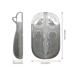 Diamond Pattern Transparent Left and Right Joy-Con Handle Split TPU Protective