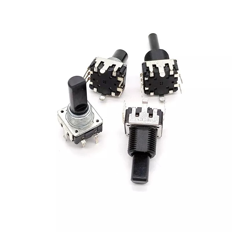 Peaker Audio Ec12 Rotary Encoder With Push Button 10ohm Threaded Bushing