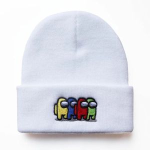 Character 60cm Fluorescent Knit Beanie Hats Custom Pattern