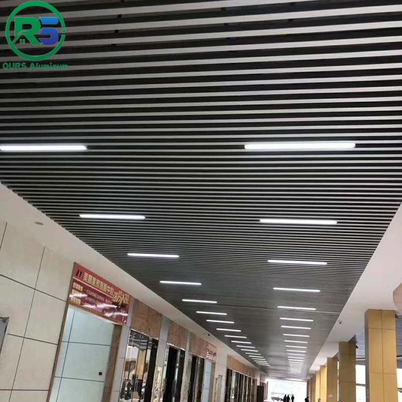 Interior Aluminium Linear Suspended Metal Ceiling Commercial Open Cell Ceiling Tiles