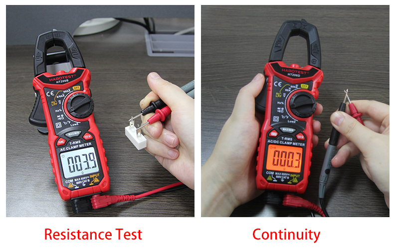 Manual 60A Digital Clamp Meters , 6000 Counts Clamp Voltage Meter