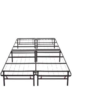 Coastal Style King Iron Frame Bed with Simple and Strong Folding Design in Mail