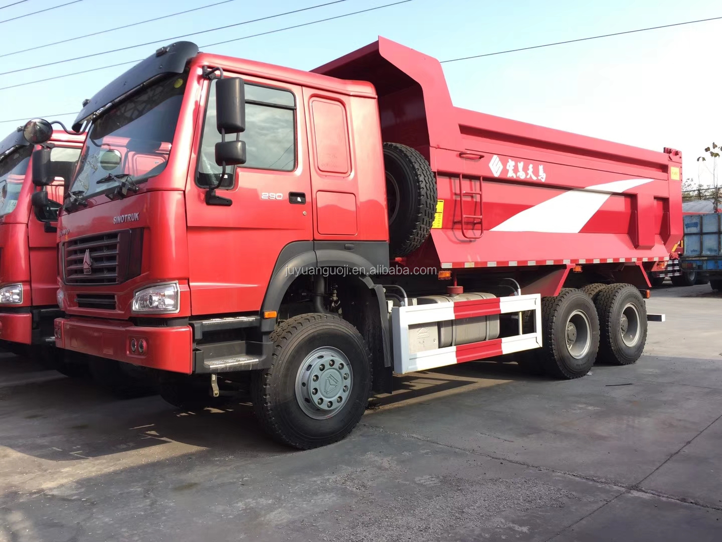 HW76 Cab WEICHAI Engine 371 Hydraulic Cylinder Dump Truck and 40 Ton Sand Tipper Trucks