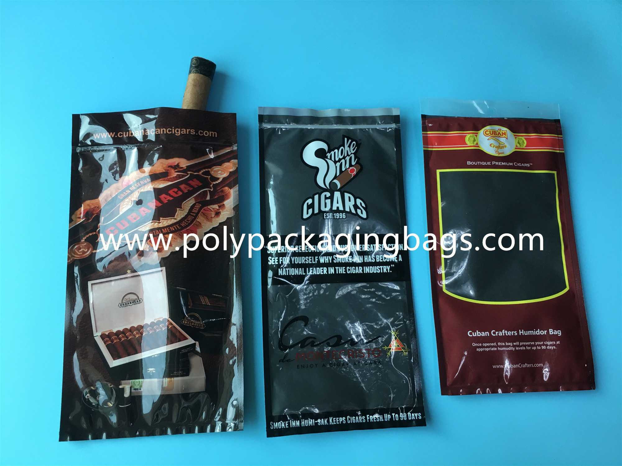4 Capacity Cigar Humidor Bags Diameter 8mm Hang Hole Size W133mm X L255mm