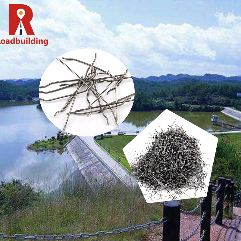 Shear Strength 8-10MPa 6mm Micro Stainless Steel Fibre For Concrete Length 45Mm 55 Mm