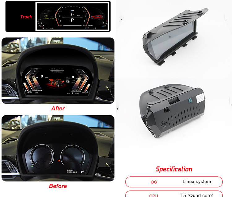 LCD Speedometer Digital Dash Cluster Fit BMW X1 F20 F22 F48 F49 F39