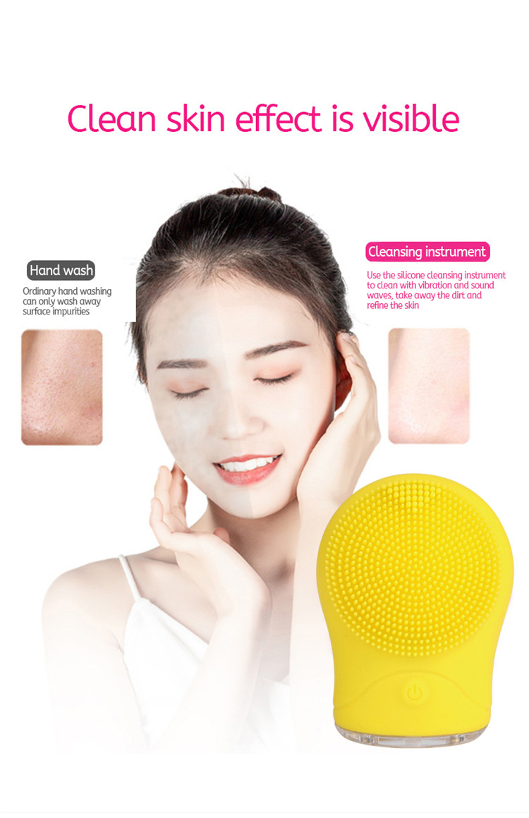 Wholesale Waterproof Facial Cleansing Brush Electric Silicone Facial Cleansing Face Brush Cleanser