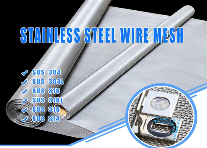 Ss 304 316 Stainless Steel Woven Wire Mesh For Filteration Iso9001 2015