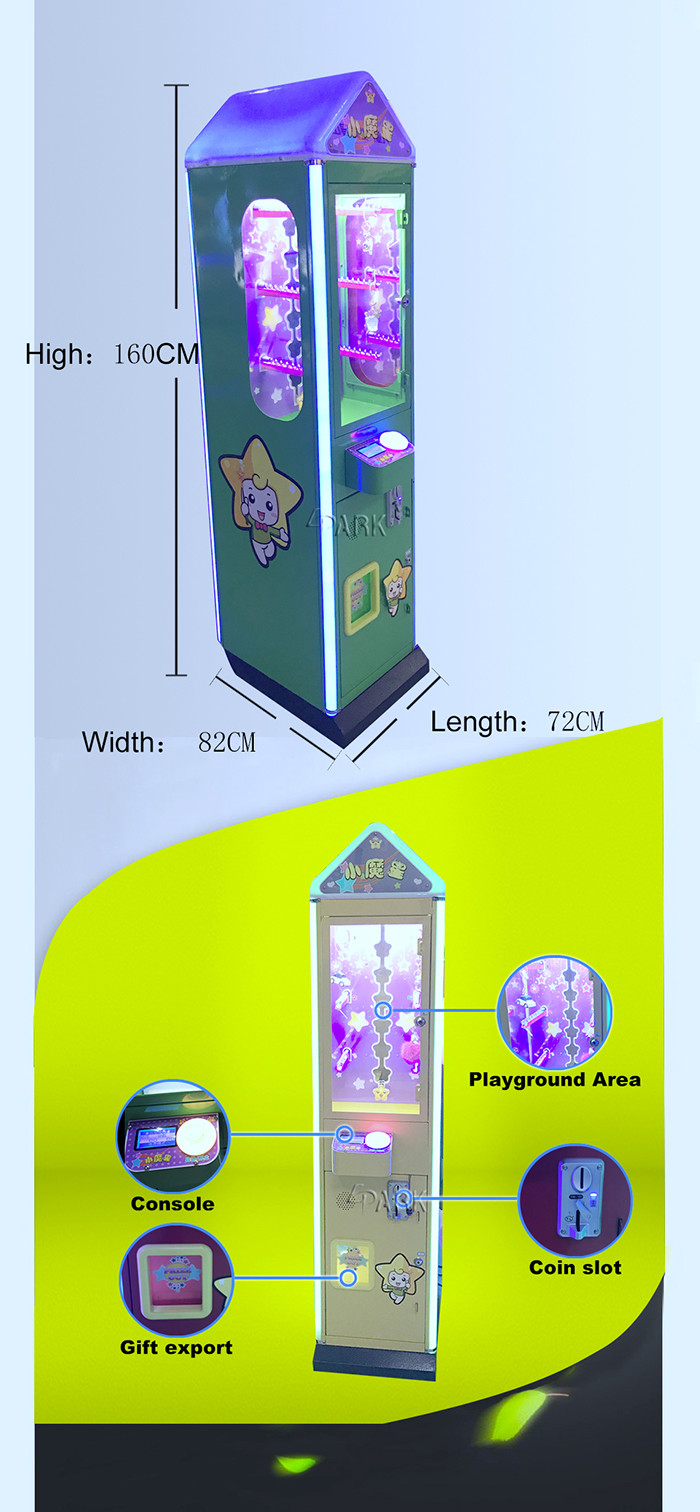 100w Gift Claw Crane Game Machine Coin Operated for Indoor Supermarket