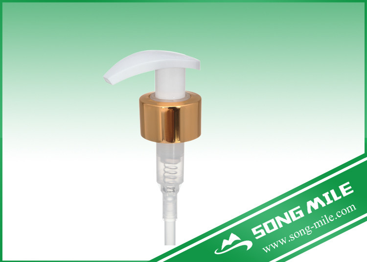 Gold Alumnium Plastic 24/410 Switch Lotion Pump for Shampoo