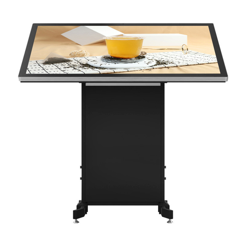1080P Floor Standing Digital Signage Guilding MenuTemperded Glass Panel