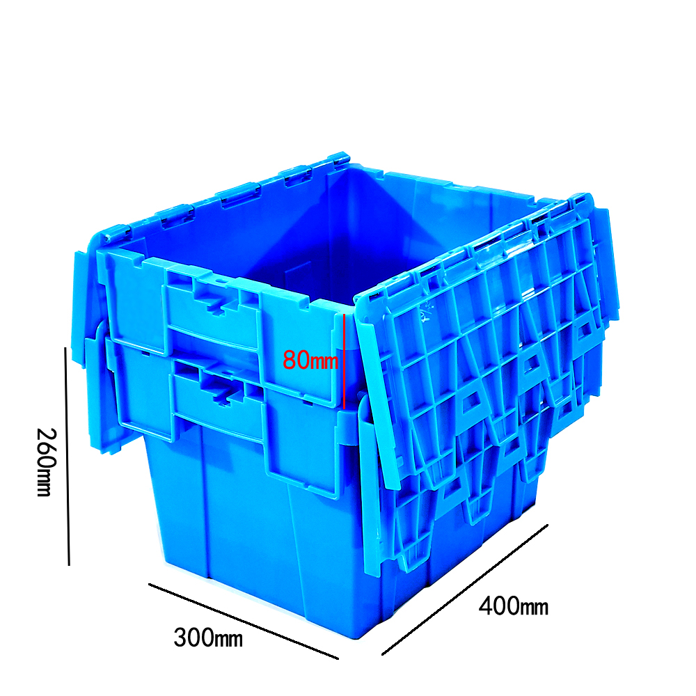 21L Recyclable Stackable Plastic Storage Crate for Books and Home Storage Nestable Box